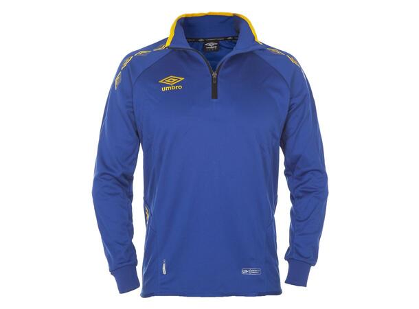 UMBRO UX-1 Half Zip Jr Blå/Gul 116 Träningströja med krage 